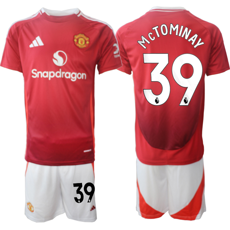 Men 2024-2025 Club Manchester United home Red 39 Soccer Jersey